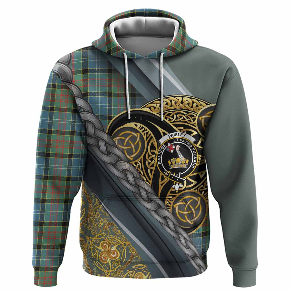 Paisley Tartan Crest Hoodie Scottish Triskele Celtic