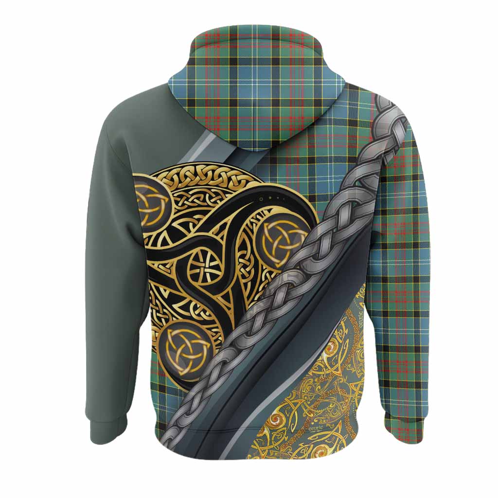 Paisley Tartan Crest Hoodie Scottish Triskele Celtic