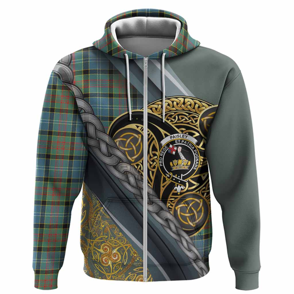Paisley Tartan Crest Hoodie Scottish Triskele Celtic
