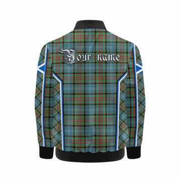 Paisley Tartan Crest Kid Bomber Jacket Scotland Coat of Arm Flag Style - Tartan Vibes Clothing