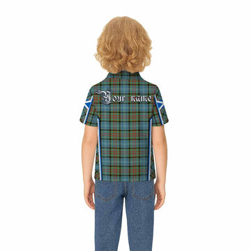 Paisley Tartan Crest Kid Polo Shirt Scotland Coat of Arm Flag Style - Tartan Vibes Clothing