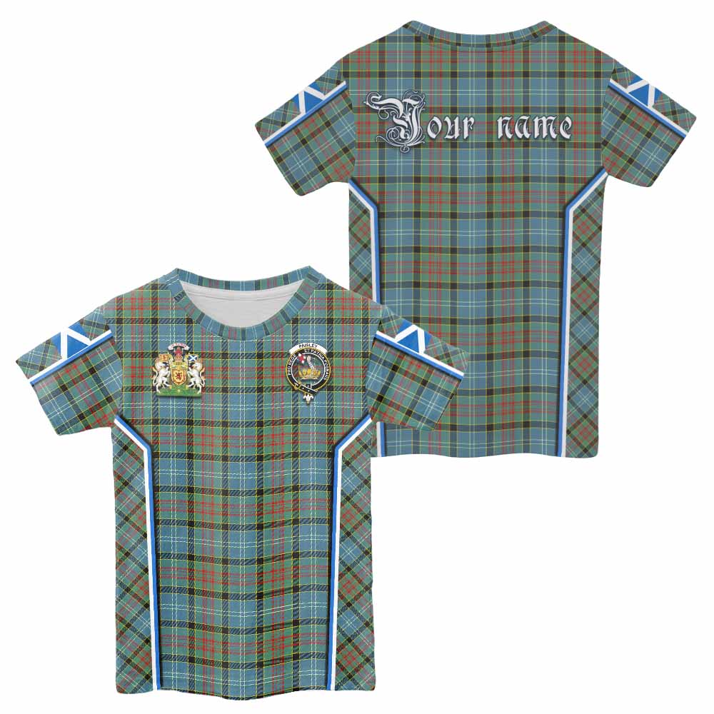Paisley Tartan Crest Kid T-shirt Scotland Coat of Arm Flag Style - Tartan Vibes Clothing