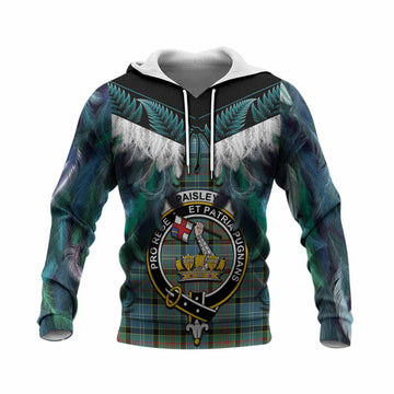 Paisley Tartan Crest Knitted Hoodie New Zealand Maori Korowai Cloak