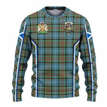 Paisley Tartan Crest Knitted Sweater Scotland Coat of Arm Flag Style - Tartan Vibes Clothing