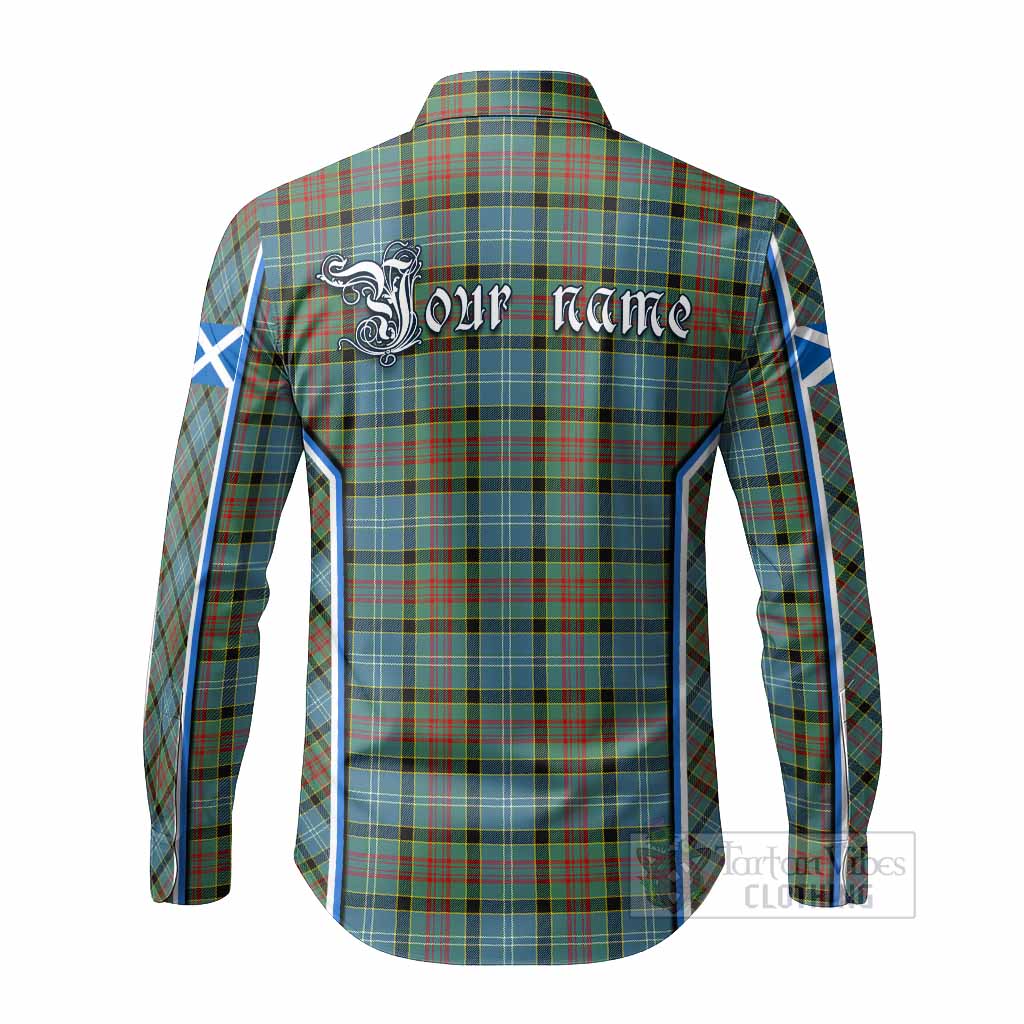 Paisley Tartan Crest Long Sleeve Button Shirts Scotland Coat of Arm Flag Style - Tartan Vibes Clothing
