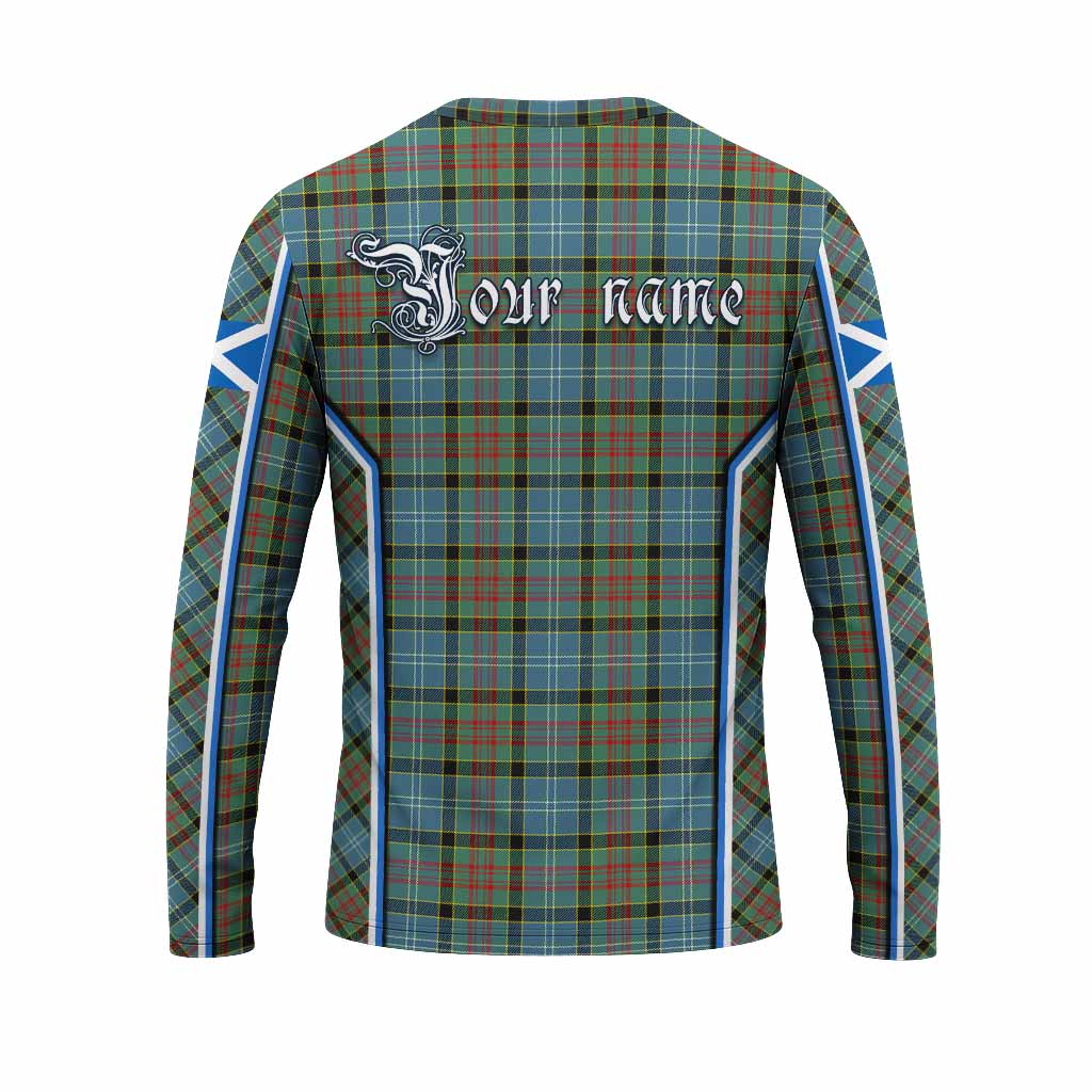Paisley Tartan Crest Long Sleeve T-Shirt Scotland Coat of Arm Flag Style - Tartan Vibes Clothing