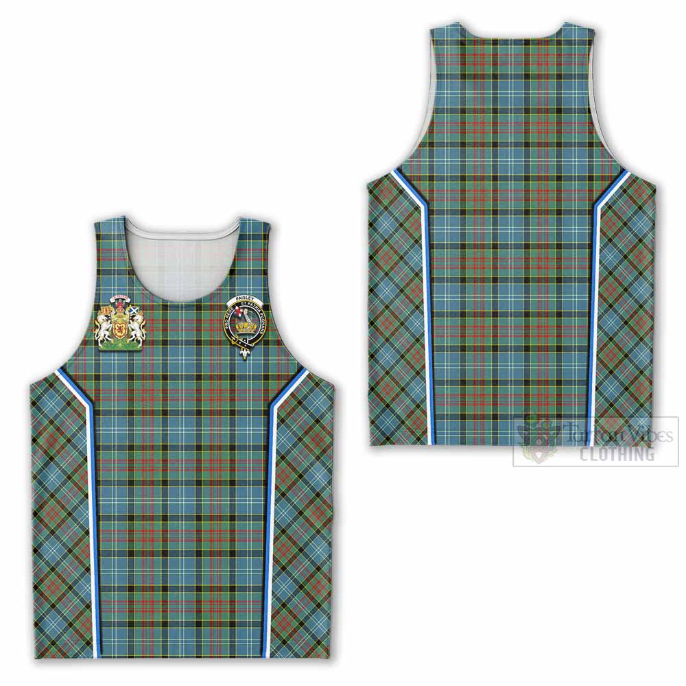 Paisley Tartan Crest Men Tank Top Scotland Coat of Arm Flag Style - Tartan Vibes Clothing