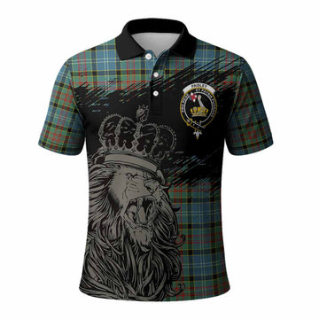 Paisley Tartan Crest Polo Shirt Crowned Lion Heritage Style