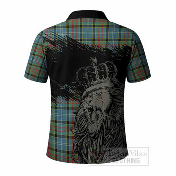 Paisley Tartan Crest Polo Shirt Crowned Lion Heritage Style