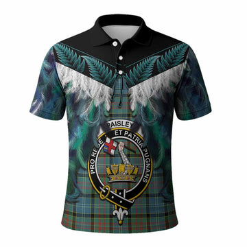 Paisley Tartan Crest Polo Shirt New Zealand Maori Korowai Cloak