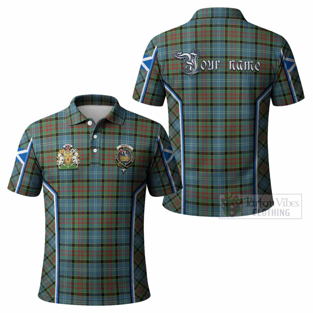 Paisley Tartan Crest Polo Shirt Scotland Coat of Arm Flag Style - Tartan Vibes Clothing