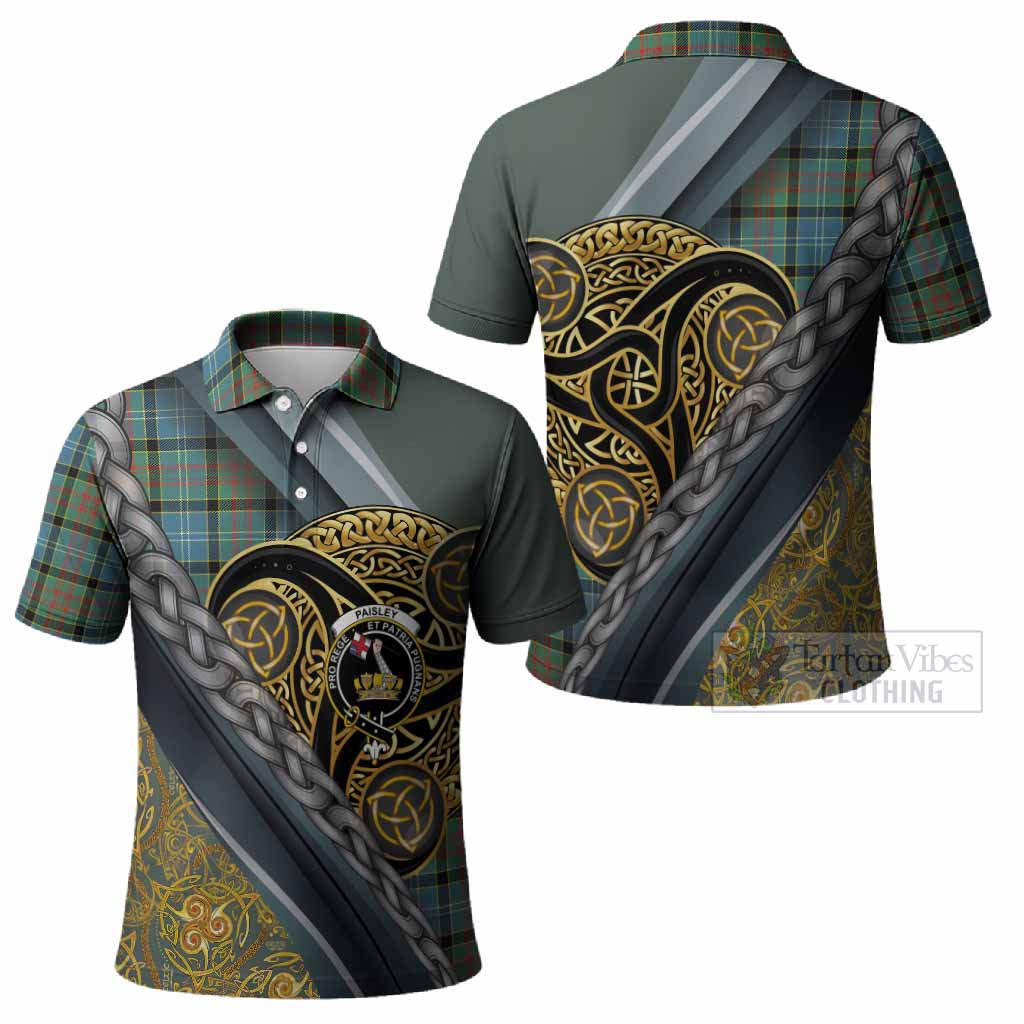 Paisley Tartan Crest Polo Shirt Scottish Triskele Celtic