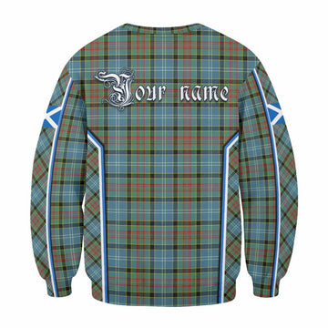 Paisley Tartan Crest Sweatshirt Scotland Coat of Arm Flag Style