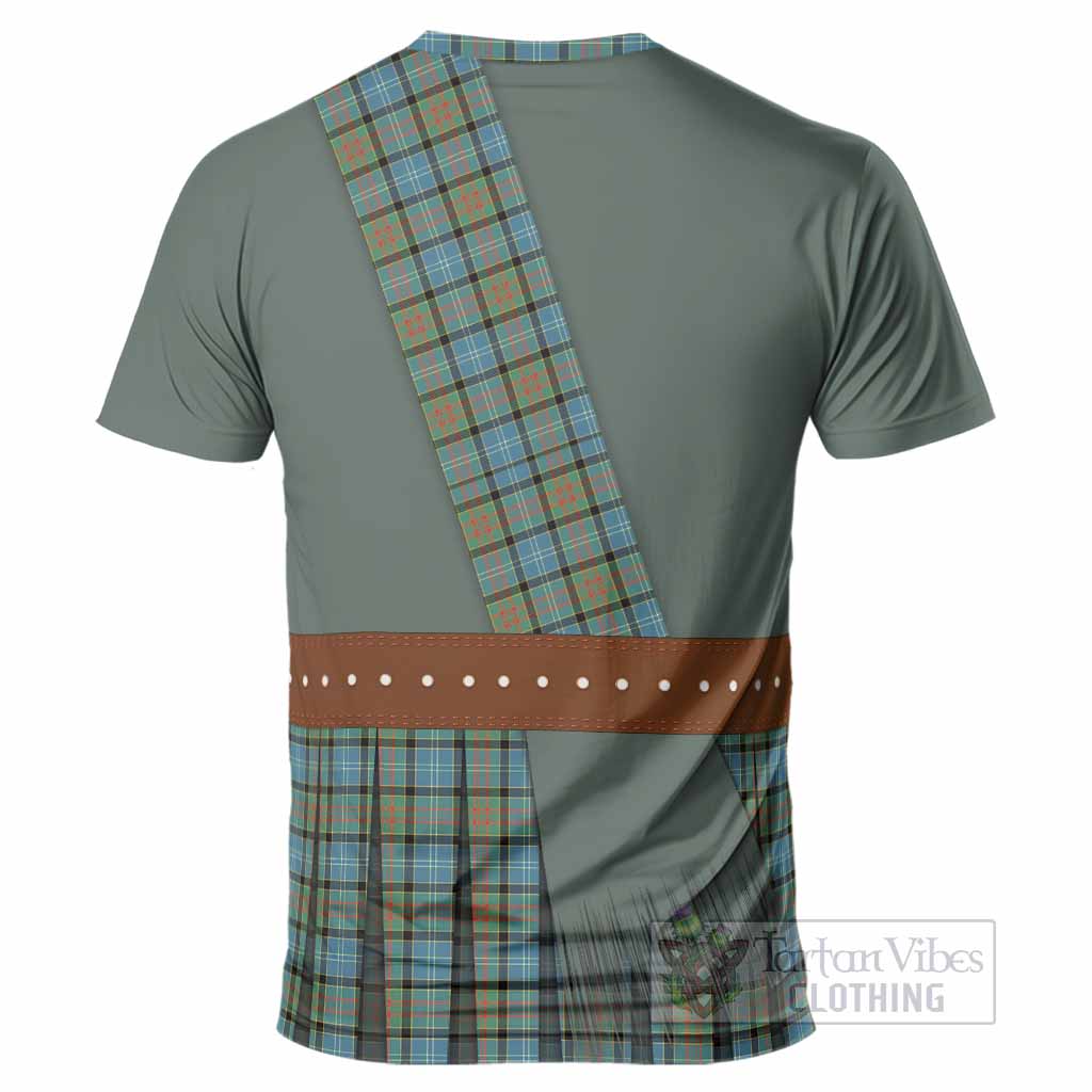 Paisley Tartan Crest T-Shirt Kilt Costume Style