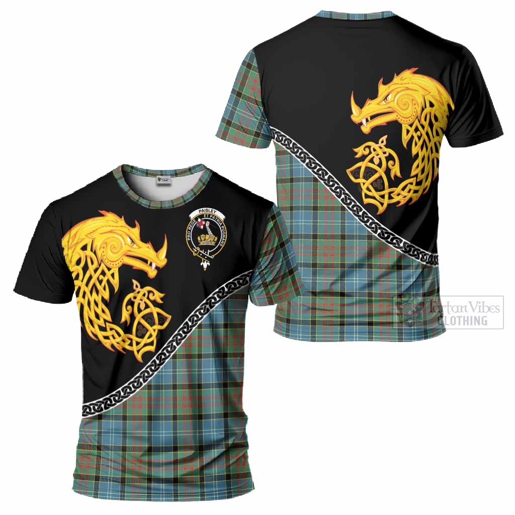 Paisley Tartan Crest T-Shirt Legendary Dragon Knot Half Style