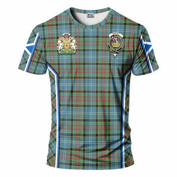 Paisley Tartan Crest T-shirt Scotland Coat of Arm Flag Style - Tartan Vibes Clothing