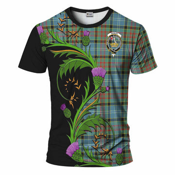 Paisley Tartan Crest T-Shirt Scottish Thistle Pride Heritage Art