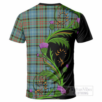 Paisley Tartan Crest T-Shirt Scottish Thistle Pride Heritage Art