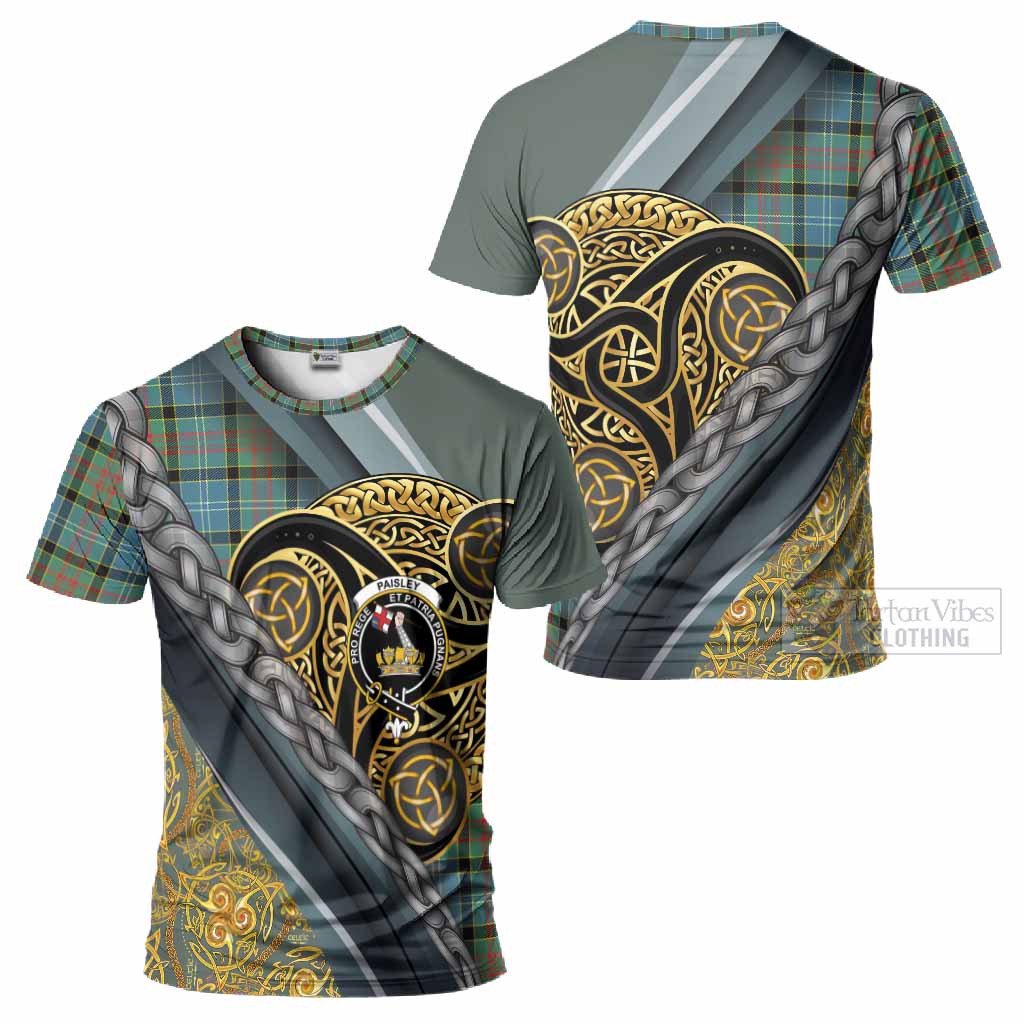Paisley Tartan Crest T-Shirt Scottish Triskele Celtic