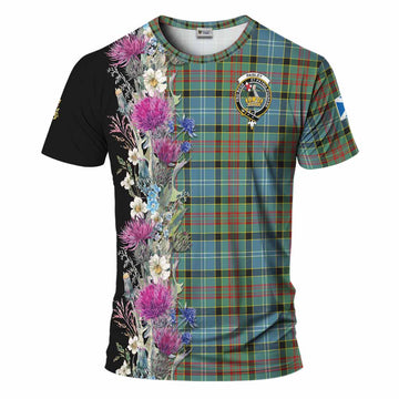 Paisley Tartan Crest Thistle Floral T-Shirt Kid's Shirt - Tartan Vibes Clothing