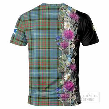 Paisley Tartan Crest Thistle Floral T-Shirt - Tartan Vibes Clothing