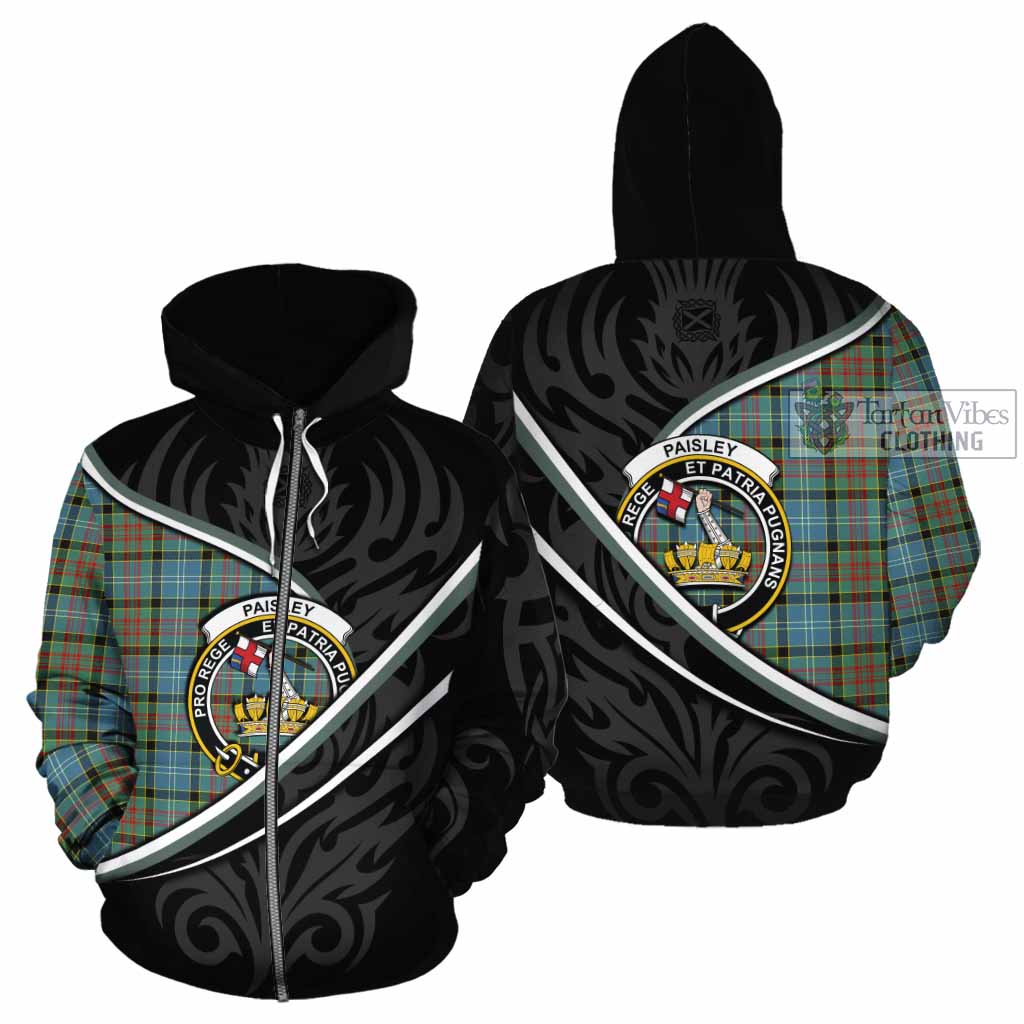 Paisley Tartan Family Crest Cotton Hoodie Celtic Scottish Thistle Floral - Tartan Vibes Clothing