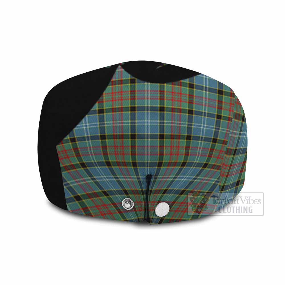 Paisley Tartan Family Crest Flat Cap, Jeff Cap Scotland Thistle Floral