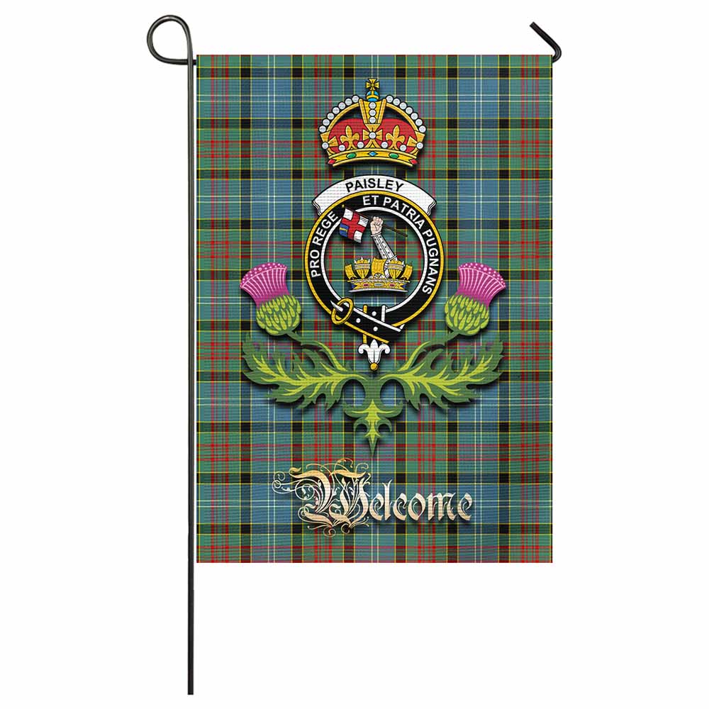 Paisley Tartan Family Crest Garden Flag Royal Thistle Welcome Style - Tartan Vibes Clothing
