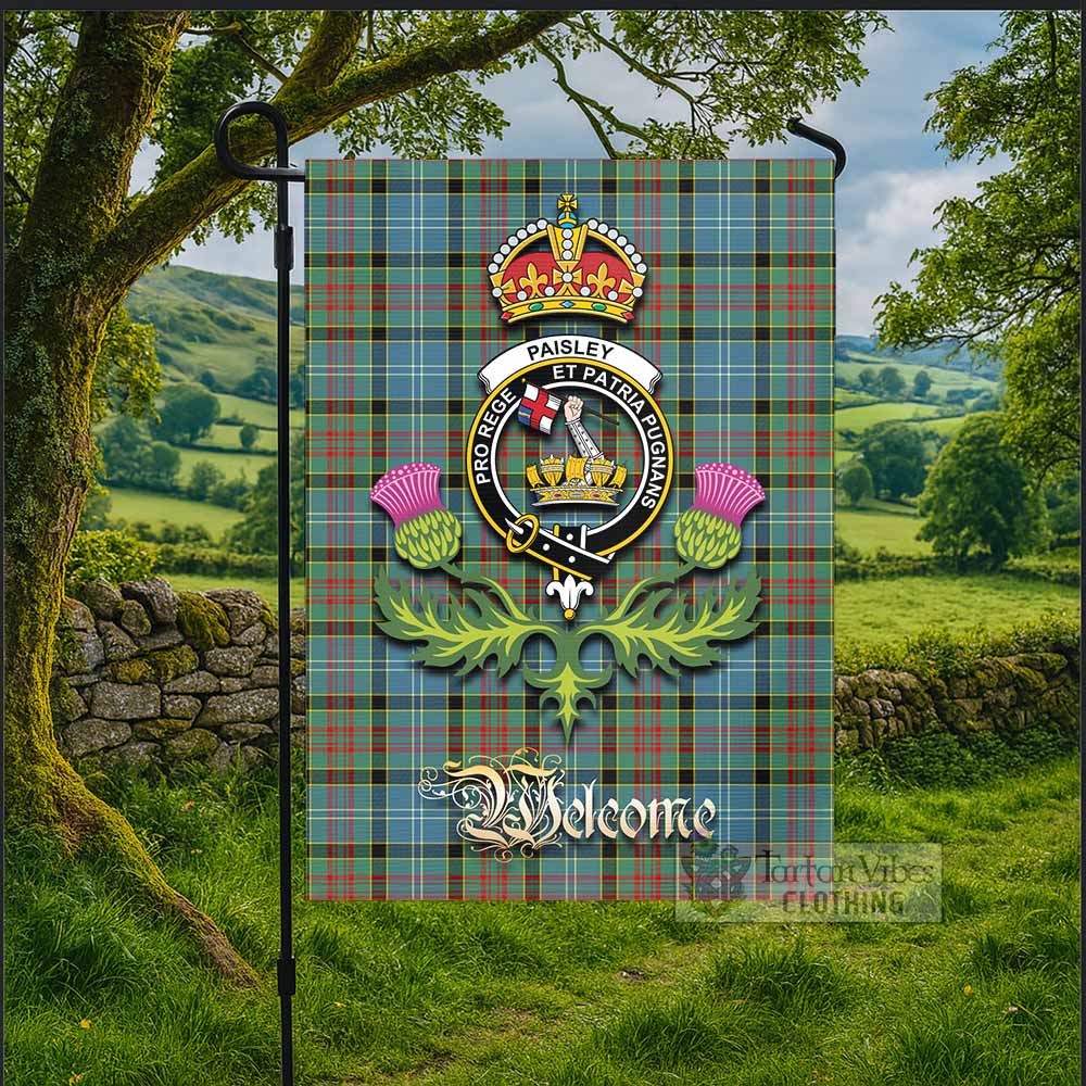 Paisley Tartan Family Crest Garden Flag Royal Thistle Welcome Style - Tartan Vibes Clothing