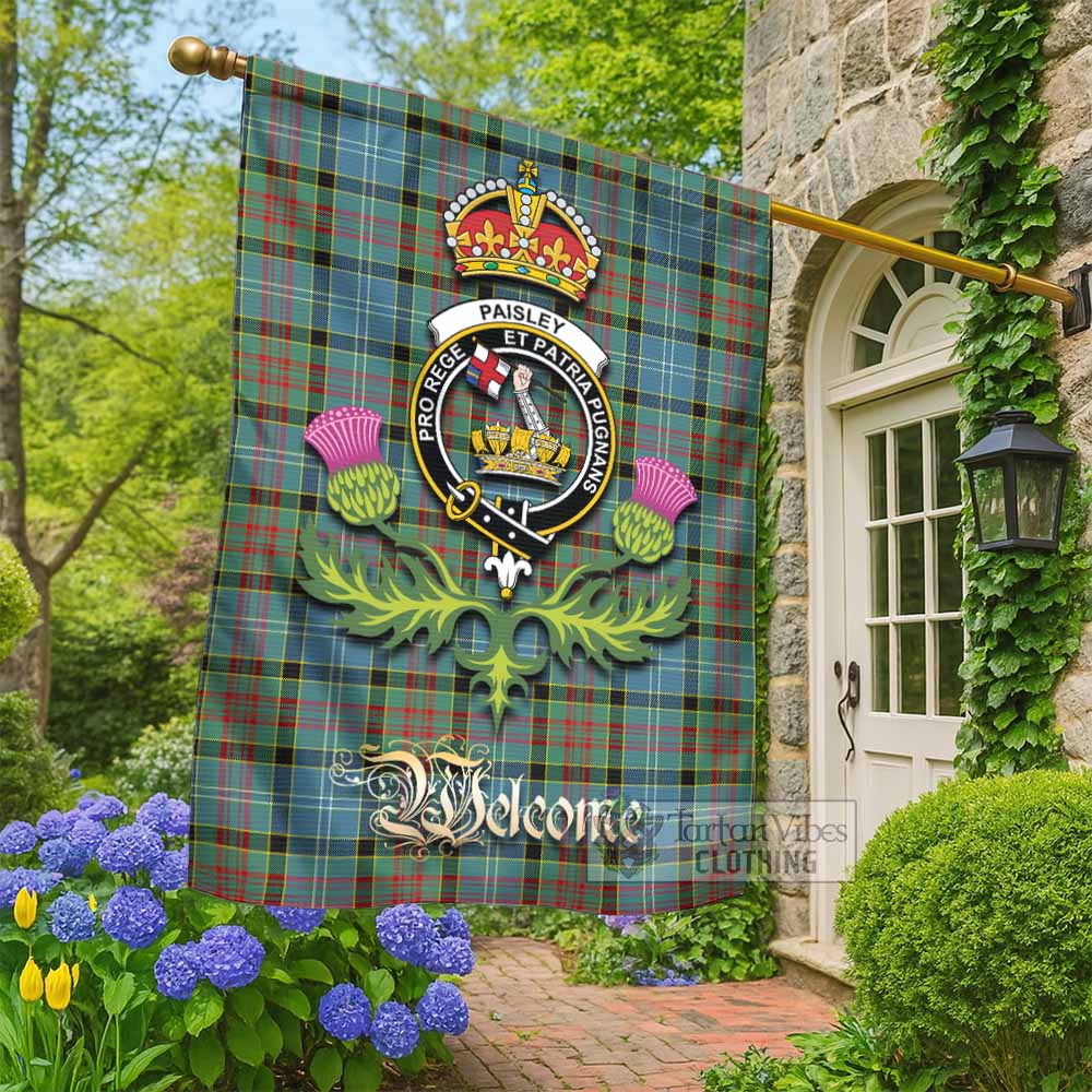 Paisley Tartan Family Crest Garden Flag Royal Thistle Welcome Style - Tartan Vibes Clothing