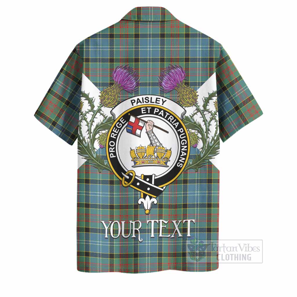 Paisley Tartan Family Crest Hawaiian Shirt Scottish Burns Night Thistle Floral