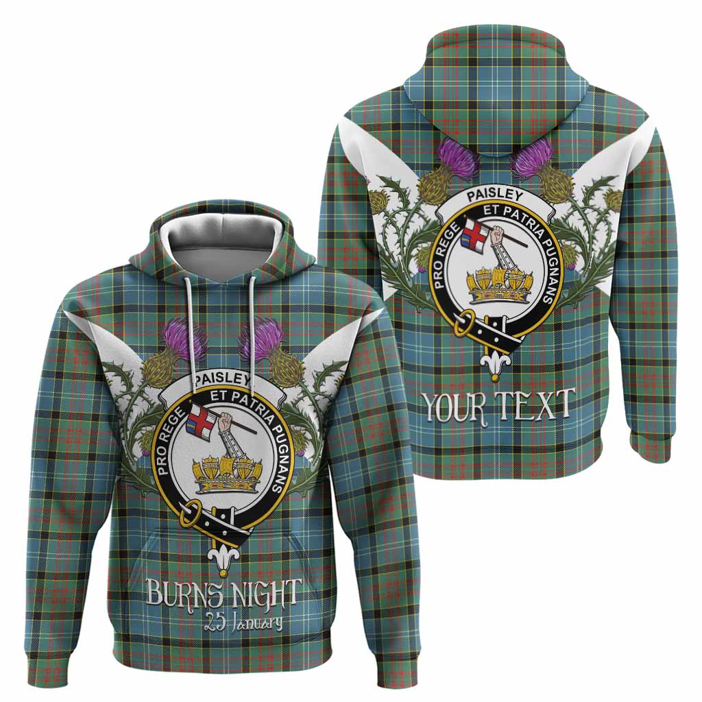 Paisley Tartan Family Crest Hoodie Scottish Burns Night Thistle Floral