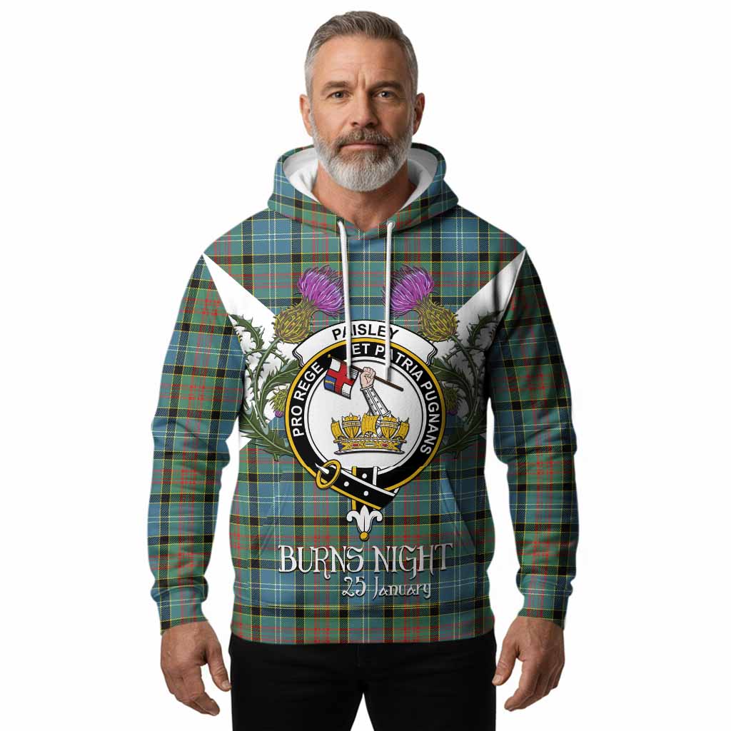 Paisley Tartan Family Crest Hoodie Scottish Burns Night Thistle Floral