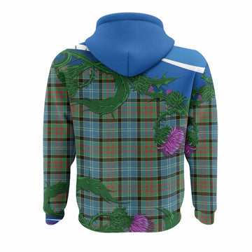 Paisley Tartan Family Crest Hoodie Thistle in Minimalism