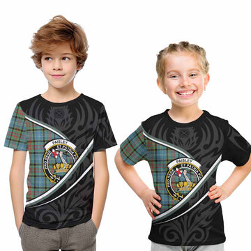 Paisley Tartan Family Crest Kid T-shirt Celtic Scottish Thistle Floral
