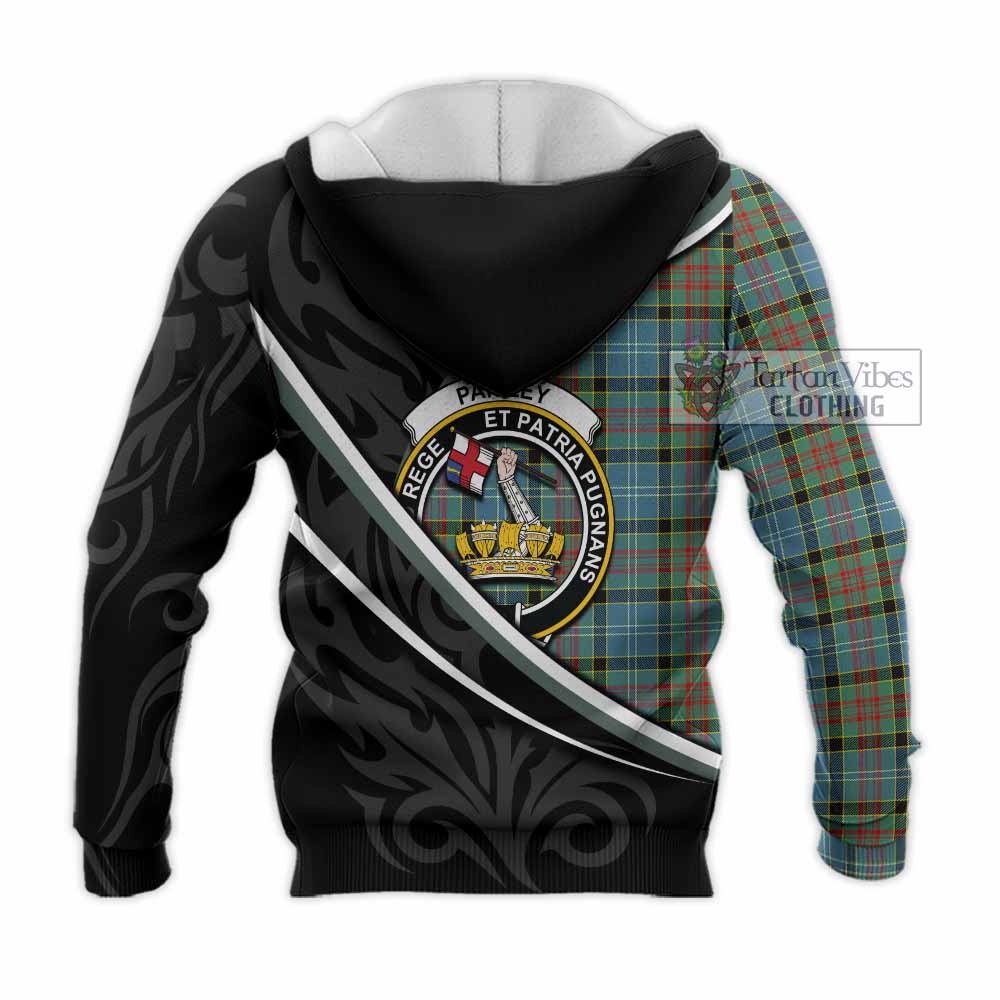 Paisley Tartan Family Crest Knitted Hoodie Celtic Scottish Thistle Floral - Tartan Vibes Clothing