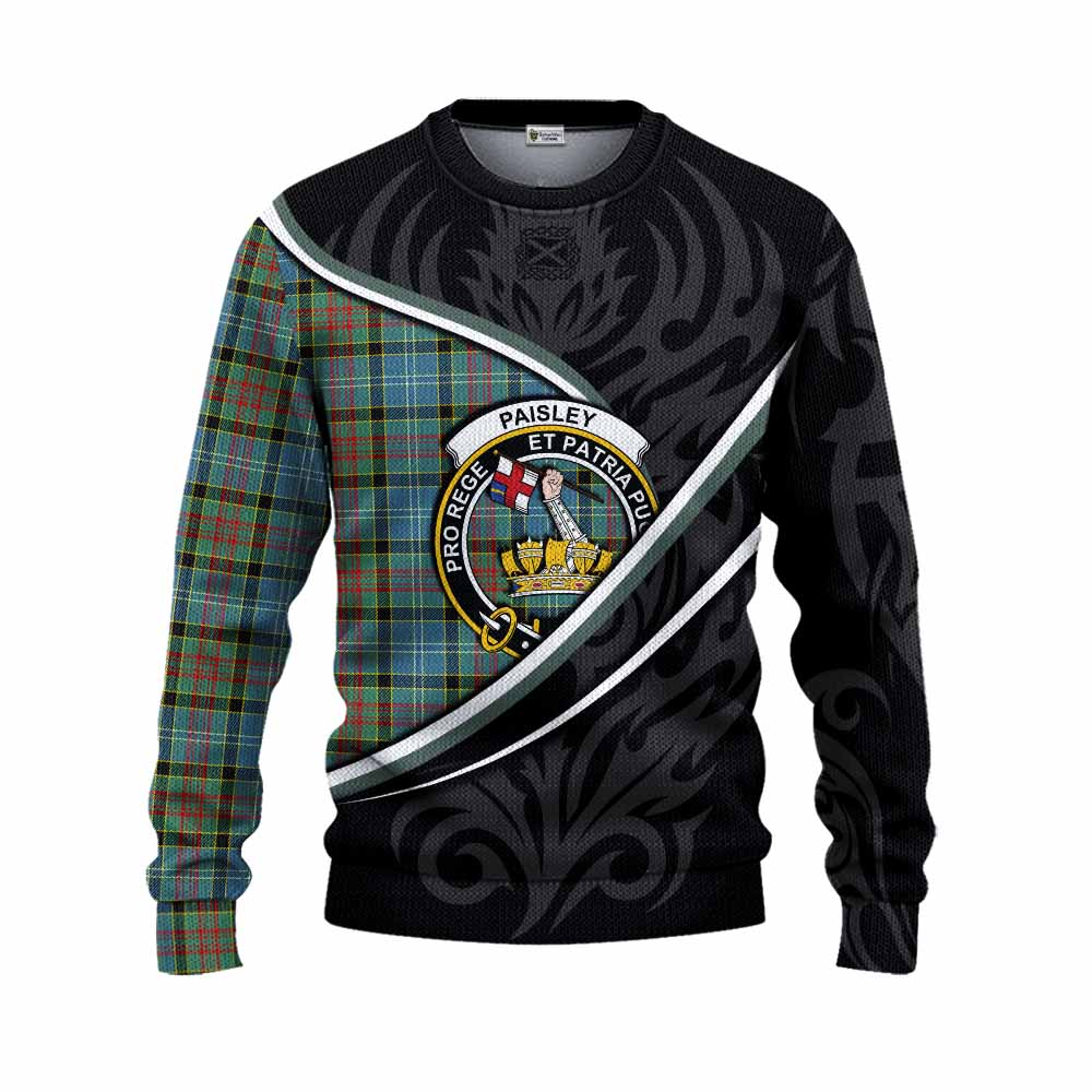 Paisley Tartan Family Crest Knitted Sweater Celtic Scottish Thistle Floral - Tartan Vibes Clothing