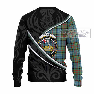 Paisley Tartan Family Crest Knitted Sweater Celtic Scottish Thistle Floral - Tartan Vibes Clothing