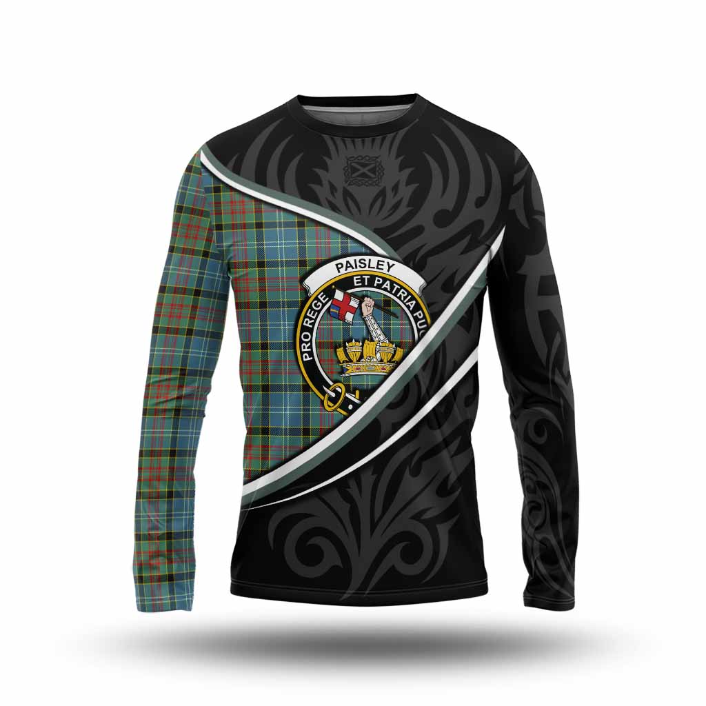 Paisley Tartan Family Crest Long Sleeve T-Shirt Celtic Scottish Thistle Floral - Tartan Vibes Clothing