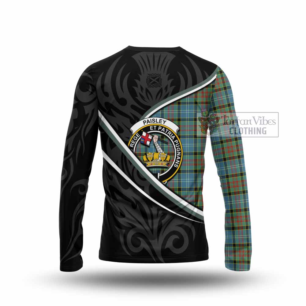 Paisley Tartan Family Crest Long Sleeve T-Shirt Celtic Scottish Thistle Floral - Tartan Vibes Clothing