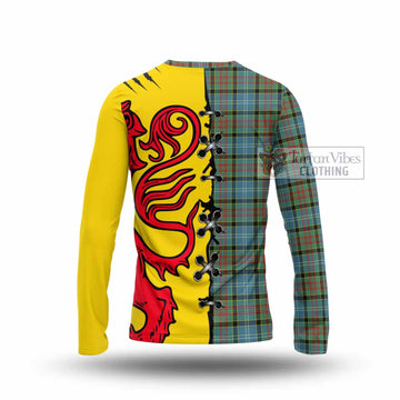 Paisley Tartan Family Crest Long Sleeve T-Shirt Lion Rampant Honor