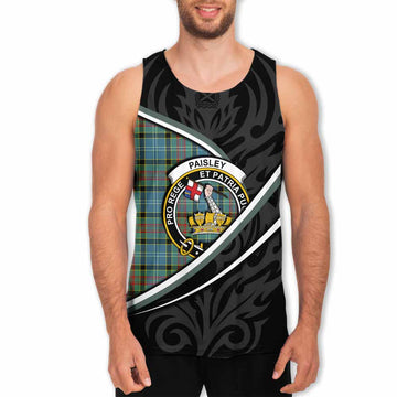 Paisley Tartan Family Crest Men Tank Top Celtic Scottish Thistle Floral - Tartan Vibes Clothing