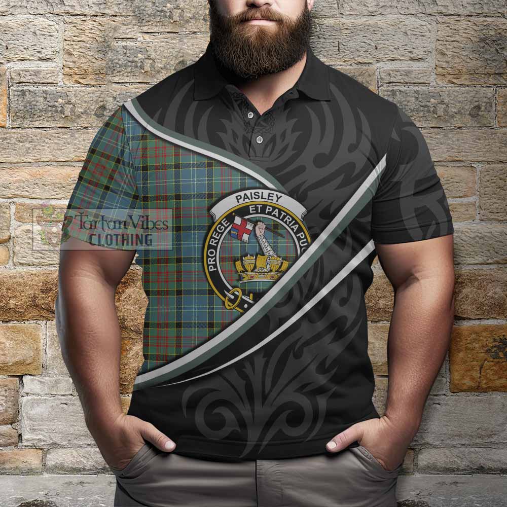 Paisley Tartan Family Crest Polo Shirt Celtic Scottish Thistle Floral - Tartan Vibes Clothing