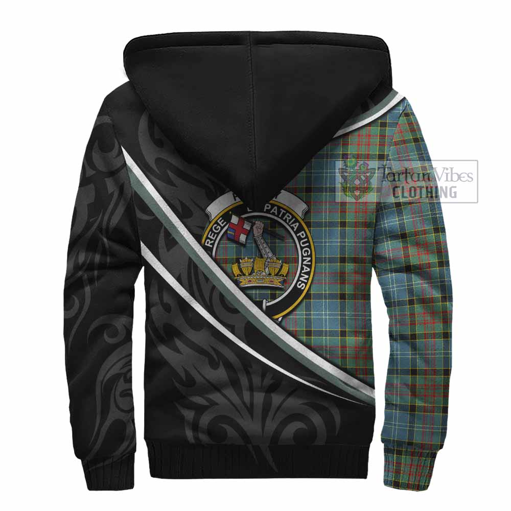 Paisley Tartan Family Crest Sherpa Hoodie Celtic Scottish Thistle Floral - Tartan Vibes Clothing