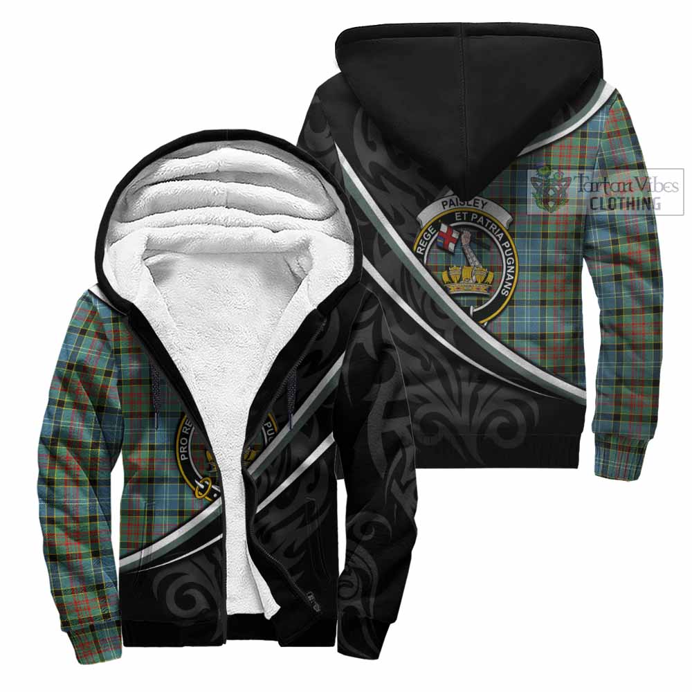 Paisley Tartan Family Crest Sherpa Hoodie Celtic Scottish Thistle Floral - Tartan Vibes Clothing