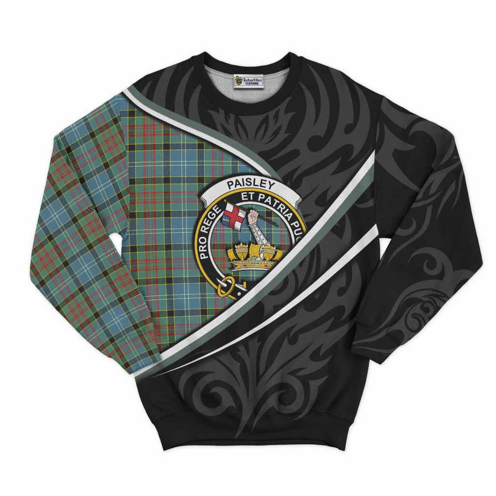 Paisley Tartan Family Crest Sweatshirt Celtic Scottish Thistle Floral - Tartan Vibes Clothing