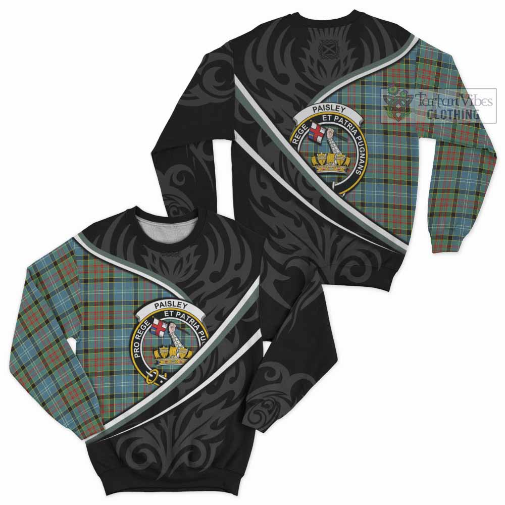 Paisley Tartan Family Crest Sweatshirt Celtic Scottish Thistle Floral - Tartan Vibes Clothing