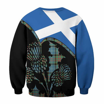 Paisley Tartan Family Crest Sweatshirt Scotland Thistle Floral Flag Style