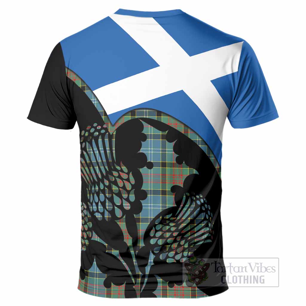 Paisley Tartan Family Crest T-Shirt Scotland Thistle Floral Flag Style