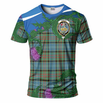 Paisley Tartan Family Crest T-Shirt Thistle in Minimalism